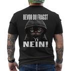 Ich Bevor Du Fragst Nein T-Shirt mit Rückendruck