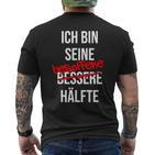 Ich Bin His Besoffen Half T-Shirt mit Rückendruck