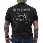 Ich Bin Der Motor Radfahrer Cool Saying E-Bike T-Shirt mit Rückendruck