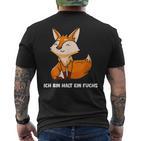 Ich Bin Halt Ein Fuchs Slogan Schlauer Fox T-Shirt mit Rückendruck