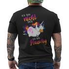 Ich Bin Nicht Dick Sondern Fluffy Thick Unicorn T-Shirt mit Rückendruck