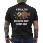 Ich Kam Sah Und Hatte Direkt Keinen Bock Faultier Saying T-Shirt mit Rückendruck