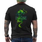 Imagine Fantasy Dragon Tattoo Style T-Shirt mit Rückendruck