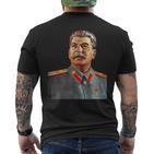 Josef Stalin Colour Portrait T-Shirt mit Rückendruck