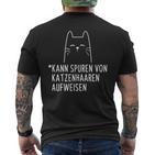 Kann Spurenon Katzenhaar Cat Lovers T-Shirt mit Rückendruck