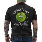 Knackig Wie Ein Apple Nutritionitamin Fruit Apple Saying T-Shirt mit Rückendruck