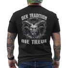 Krampus T Evil Nikolaus Perchtenlaus Krampus Mask Perchten T-Shirt mit Rückendruck