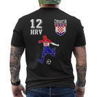 Kroatien Fan Em Spieler Ball Nummer 12 T-Shirt mit Rückendruck