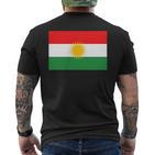 Kurdistan With Kurden Flag T-Shirt mit Rückendruck