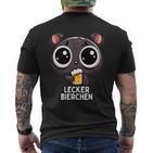 Lecker Bierchen Sad Hamster Meme T-Shirt mit Rückendruck