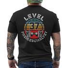 Level 37 Jahre Geburtstags Männer Gamer 37 Geburtstag T-Shirt mit Rückendruck