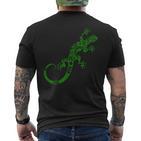 Lizard Print Gecko Animal T-Shirt mit Rückendruck