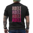 I Love Adele Pattern Personalised Name Adele T-Shirt mit Rückendruck