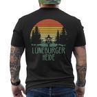 Lüneburg Heide I Celle Motorcycle For Hikers And Biker T-Shirt mit Rückendruck