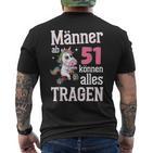 Männer Ab 51 Kann Alles Tragen 51St Birthday T-Shirt mit Rückendruck