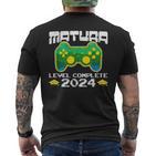 Matura 2024 Level Complete Maturanten Gamer T-Shirt mit Rückendruck