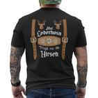 Mei Lederhosen Deer Oktoberfest Costume T-Shirt mit Rückendruck