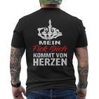 Mein Fick Dich Kommton Herzen Sayings Ironie S T-Shirt mit Rückendruck