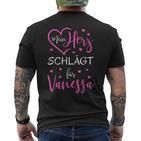 Mein Herz Schlägt Füranessa I Love I Loveanessa T-Shirt mit Rückendruck