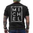 Michel Minimalism T-Shirt mit Rückendruck