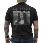 Mona Lisa Escaliert Eh Fun S T-Shirt mit Rückendruck