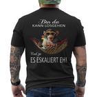 Monkey Bin Da Kann Losgehen Und Ja Es Escaliert Eh Costume T-Shirt mit Rückendruck