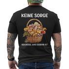 Mykologie Für Pilzsammler Ich Weiß Was Essbar Ist T-Shirt mit Rückendruck