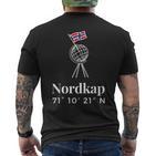 Nordkap Coordinates T-Shirt mit Rückendruck