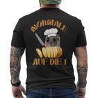 Normale Potatolen Auf Die 1 Sad Hamster Chef T-Shirt mit Rückendruck