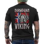 Norwayiking Norway Flag T-Shirt mit Rückendruck