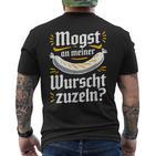 Oktoberfest Weisswurst Zuzeln T-Shirt mit Rückendruck