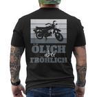 Ölich Aber Fröhlich Simson Ddr Moped Two-Strokeintage T-Shirt mit Rückendruck