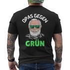 Opas Gegen Grüne Nein Danke Gray T-Shirt mit Rückendruck