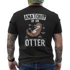 Otter Anatomy Of An Otter Cute Otter Lover T-Shirt mit Rückendruck