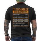 Pc Techniker Stundenlohn It Techniker T-Shirt mit Rückendruck