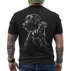 Playful Cute Labrador Dog In Photorealistic Style T-Shirt mit Rückendruck