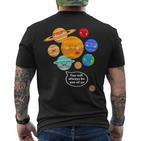 Pluto Planet Cartoon Planets Never Forget Pluto S T-Shirt mit Rückendruck