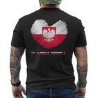 Poland In My Heart Polska T-Shirt mit Rückendruck