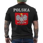 Polska Polish Flag Polish Pride Polska Polish Eagle S T-Shirt mit Rückendruck