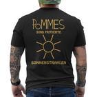 Pommes Pompoms Are Frittierte Sonnenenrahlen T-Shirt mit Rückendruck