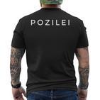 Pozilei Police As Joke False Written Costume T-Shirt mit Rückendruck