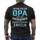 With Proud Grandpaonier Wahnsinnig Fantastischen Grandkels 4 Grandson S T-Shirt mit Rückendruck