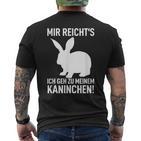 Rabbit Mir Reicht's Ich Geh Zu Meinem Rabbit T-Shirt mit Rückendruck