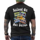 Raised On 90S Boy Bands Cassette Tape Retro T-Shirt mit Rückendruck