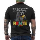 Rente Pension 2023 Forklift T-Shirt mit Rückendruck