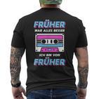 Retro Cassette 70S 80S Fancy Dress 80S 90S Festival T-Shirt mit Rückendruck