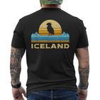 Retro Island Puffin Icelandic Bird Puffin T-Shirt mit Rückendruck