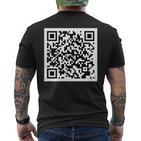 Rick Roll Qr T-Shirt mit Rückendruck