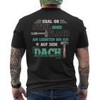 Roofer  Idea Roofer T-Shirt mit Rückendruck