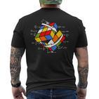 Rubik's Cube Magic Cube Retro Rubiintage Nerd T-Shirt mit Rückendruck